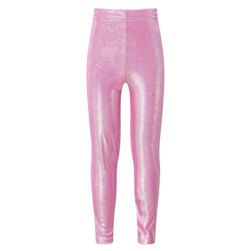 Kids Girl Pants Metallic Dancewear Festival Sweatleggings Sports Trousers Gym - Picture 4 of 54