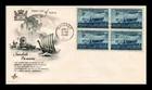 DR JIM STAMPS US COVER SWEDISH PIONEER CENTENNIAL FDC SCOTT 958 BLOCK OF 4