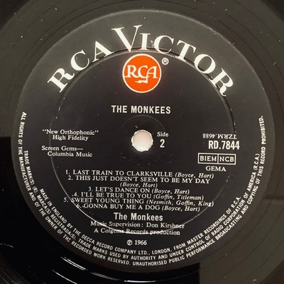 The Monkees - The Monkees 1967 LP, Album, Mono RCA Victor,RCA