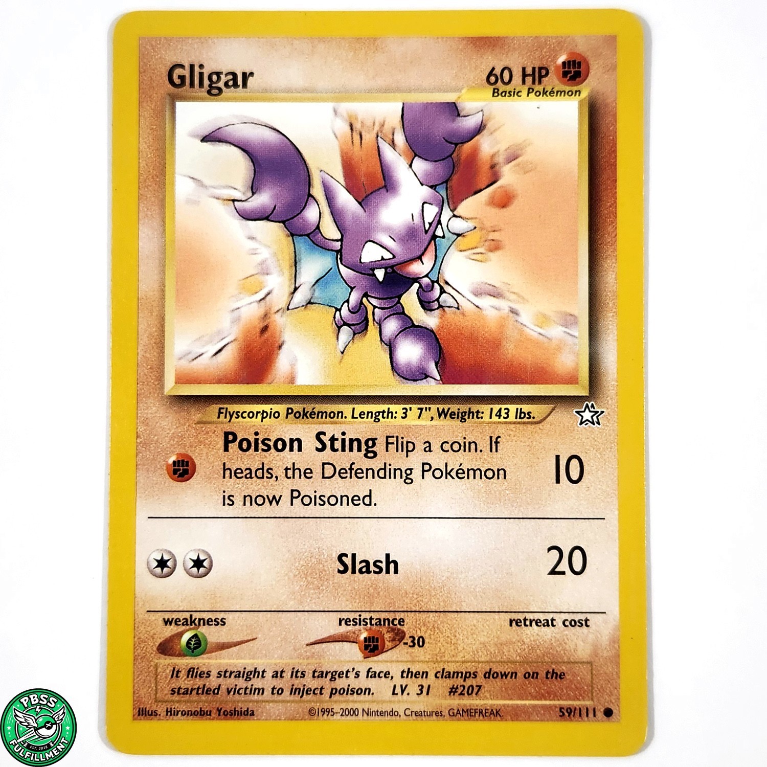 Pokemon TCG Gligar 59/111 Neo Genesis Unlimited NM Near Mint