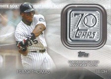 2021 Topps 70th Anniversary Logo Patch Manufactured #70LP-FT Frank Thom ID:52709
