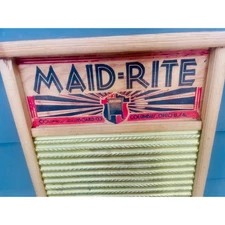 Antique Maid-Rite Standard Family Size Brass No. 2062 Washboard