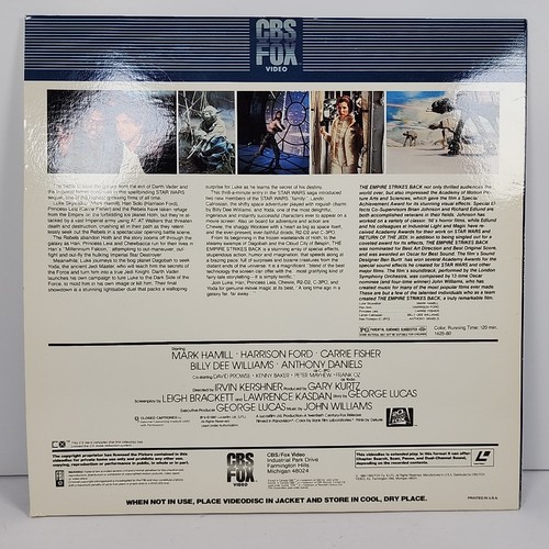 Vintage Star Wars Trilogy LaserDiscs Movies CBS/Fox Video Laser Videodisc - Bild 9 von 24