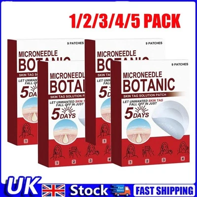 MICRONEEDLE BOTANIC Skin Tag & Acne Patch 9 Pcs Skin Tag Remover Patches 1-4 BOX