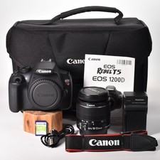 Canon EOS Rebel T5 DSLR Camera 18MP 18-55mm Lens Video 10943 Clicks 32GB SD MINT