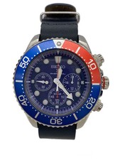 SEIKO Solar Watch Analog Leather WHT BLK SS V175 0AD0