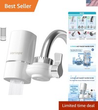 Faucet Water Filter for Sink, Rapid Flow - 400 Gallons Faucet Mount Water Fil...