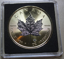 Canada 5 Dollari 2020 Argento 1 Oz F#7387 "Foglia d'Acero" Rodiato e Placcato Oro
