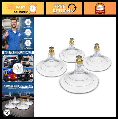 Large Threaded Suction Cups for Windshield - Heavy-Duty, UV Resistant, Waterproo