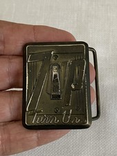 Vintage 1970s 7 Up Turn Un Belt Buckle Rare