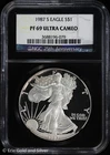 1987-S $1 Proof American Silver Eagle NGC PF 69 Ultra Cameo | PR
