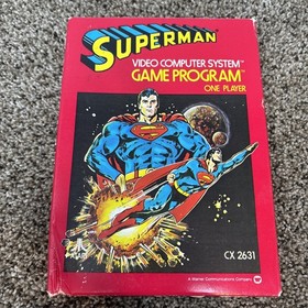 Atari 2600 Boxed Video Game Cartridge - Superman - CIB Complete Working