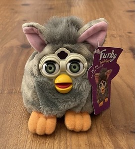 VTG Furby Buddies DONE SLEEP Gray Plush Bean Bag Tiger NOT Electronic With Tag