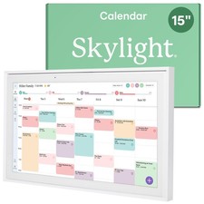 Skylight Calendar: 15-inch Wall Planner Digital Calendar  15 Inch, White