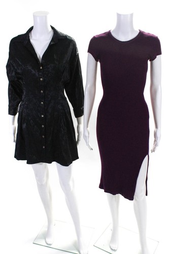 Zara Monrow Womens A Line Maxi Dresses Black Purple Size Medium Small Lot 2