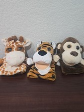 Kellytoy Plush Animal Safari Puppets Soft Big Glitter Eyes 10 Inch