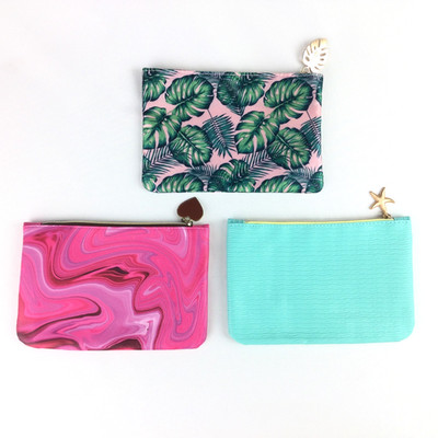 IPSY Pouch Travel Cosmetic Make-Up Zipper Glam BAGS ONLY Pink Green Mint LOT x 3