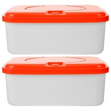2 Count Tissue Dispenser Travel Wipes Case for Bathroom Baby Refill Container