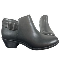 Botines Vionic Millie de cuero negro talla 7,5 ortopédicos cómodos con cremallera