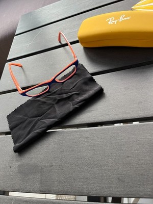 Ray-Ban RB 1527 3578 Junior Brille blau orange mit Etui neuwertig