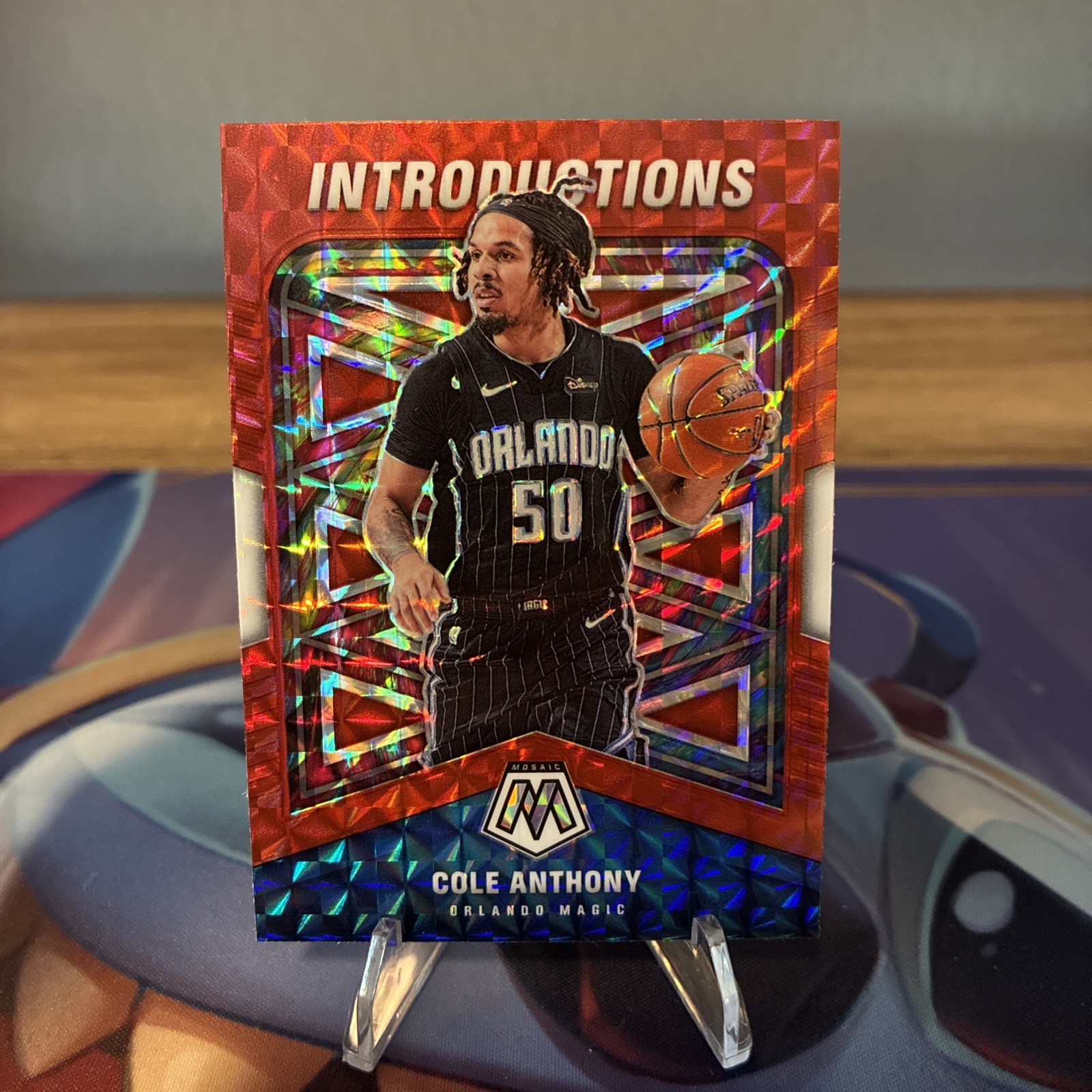 2020-21 Panini Mosaic NBA - Cole Anthony Introductions #7 - Mosaic Red Rookie RC