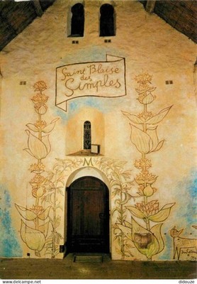 Postcard - 91 - Milly la Foret - interior of the Chapel Saint Blaise decoration