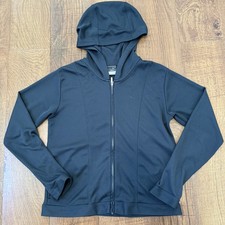 Nike Hoodie Womens Small Black Dri-FIT Full Zip Athletic Lightweight Jacket
