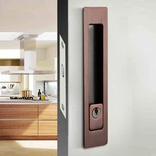 CCJH 7.3''×1.8'' Red - Bronze Square Sliding Door Lock Safe Sturdy and Durable