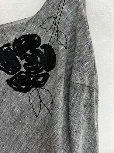 🌟 LAURA ASHLEY grey 100% LINEN Dress Sheath Shift Long MIDI 18 XL - Bild 5 von 5