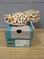NEW Toms Shoes Alpargata Flats Womens Size 8 Buckthorn Brown Abstract Cow