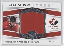 2014 Upper Deck Team Canada Juniors Jumbo Swatch 33/99 Frederik Gauthier 1z9