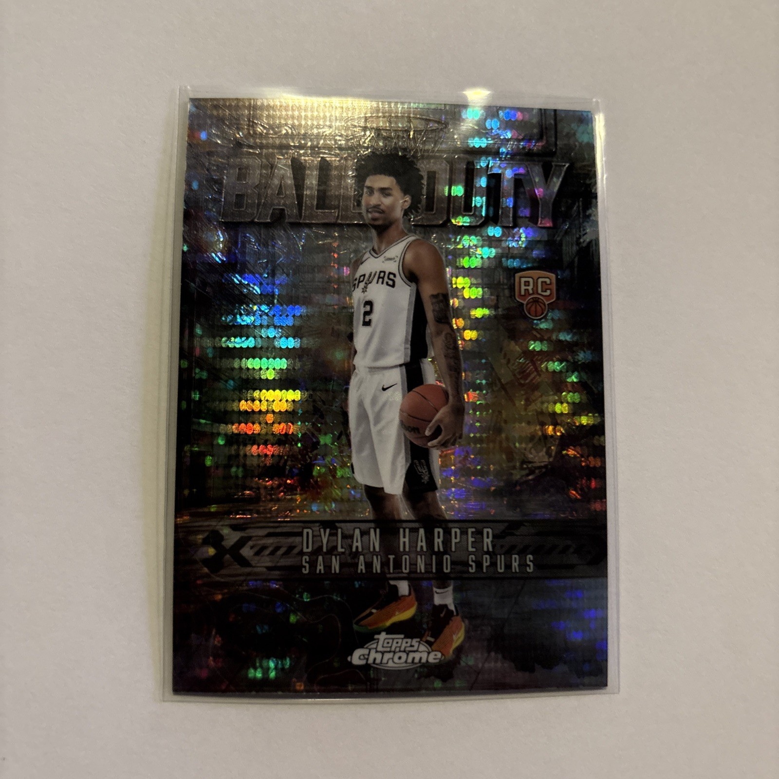 2025 Topps Chrome - Ball of Duty Pulsar Refractor Dylan Harper RC BD-22 Spurs