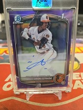 2025 Bowman Chrome Baseball Aron Estrada /250 Rookie 1st Auto Purple Foil KH2