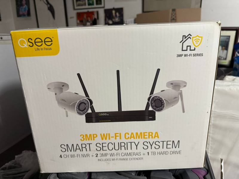 Q-SEE 4-Channel 3MP 1TB Wi-Fi Surveillance NVR with 2 Wi-Fi IP Pro Cameras