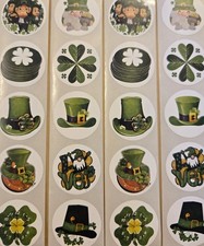 20 St Patrick's Day Stickers/Leprechaun Stickers/4 Leaf Clover Stickers