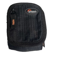 Lowepro Camera Bag Pouch Small Compact Black Zipper Hook Latch D Ring Belt Loop.