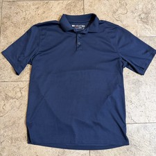 Ariat Tek Polo Shirt Men  s M Blue Short Sleeve Performance Stretch Golf