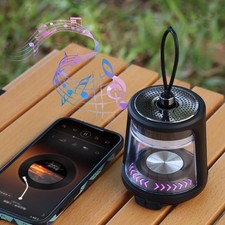 Mutifunctional Bluetooth Speaker Camping Lamp Atmosphere Light Portable w/Handle