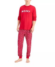 Matching Family PJs Men's Big Tall Merry Trees Christmas Pajama Set XLT 6965