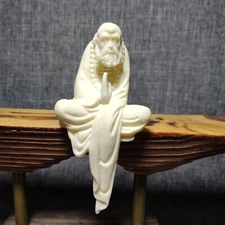 4"+ Natural Genuine Tagua Nut Hand Carved Dharma Decoration healing 1PC