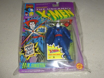 NEW MARVEL UNCANNY XMEN MR SINISTER ACTION FIGURE TOY BIZ 1992 NOC POWER LIGHT