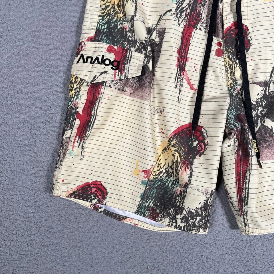 Boardshorts analógicos cortos para hombre 32 calaveras de loro estampado por todas partes bolsillos natación surf Foto 3 de 4