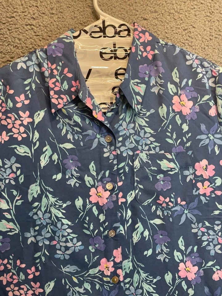 Camisa de vestir para hombre Crazy Horse Claiborne grande 100 % algodón con botones Foto 2 de 4