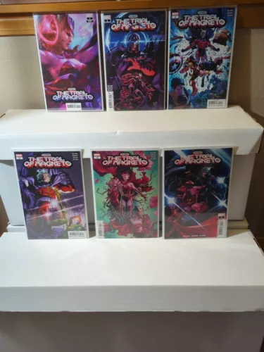 X-Men The Trial of Magneto #1 Variant, And Cover A #1, 2, 3, 4, 5 Complete Set