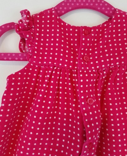 EPK Designed In France Baby Girl Dress Size 12 Months Pink Polka Dots - Picture 4 of 5