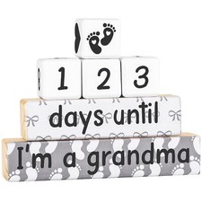 Pregnancy Announcement Baby Reveal Countdown Due Date Blocks- Weeks/Days Unti...
