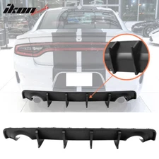 Fits 20-23 Dodge Charger Widebody IKON V3 Style Matte Black Rear Diffuser 2PCS