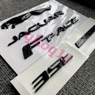 SKIHOT Emblemi Auto Per Jaguar E-Pace 2017-2023 2024 2025, Tronco Logo Adesivi Emblema, Auto Logo Emblema Adesivi, Adesivo Per Auto Logo Decorativo Accessorio,A-Black