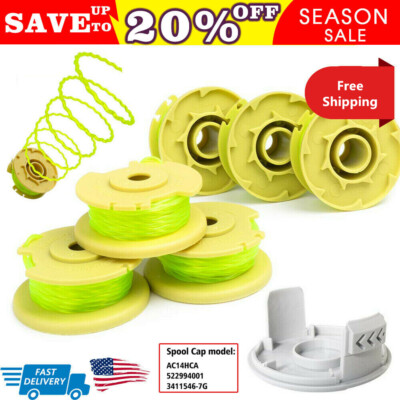 String Trimmer Spools Line Replacement For Ryobi Weed Eater One Plus+ 18/24/40V