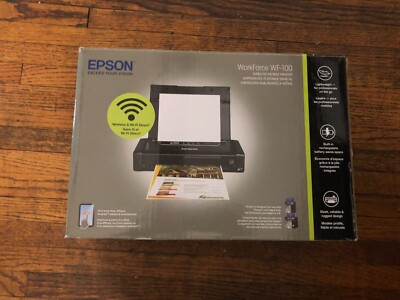 Epson WorkForce WF-100 Wireless Mobile Inkjet Printer New